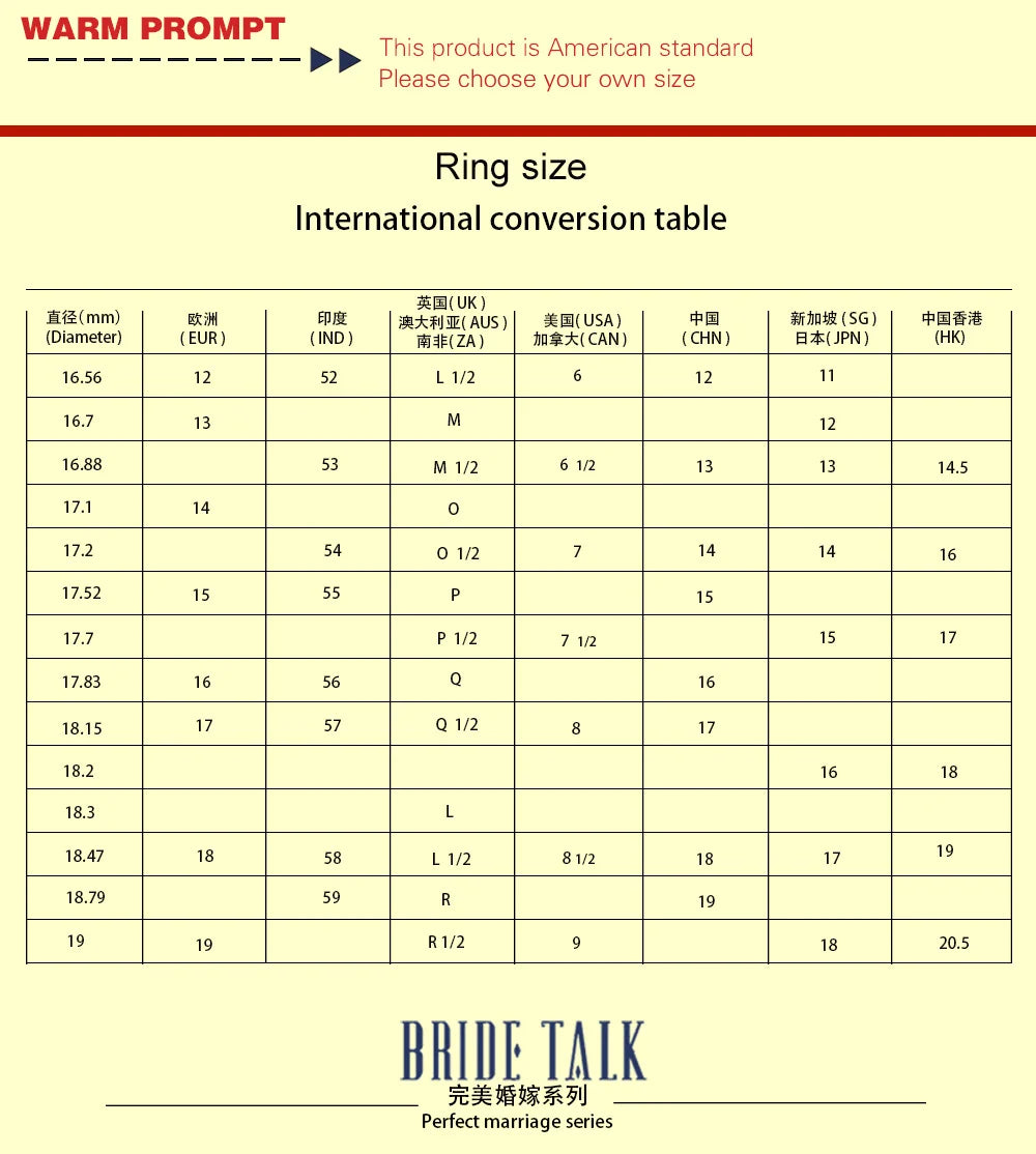 Bride Talk Luxury Jewelry Big Wedding Rings Full Micro Pave Cubic Zirconia Dubai Bridal Popular Jewellery For Engagement Party