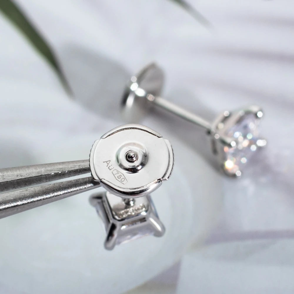 2024 Classic Simple Fashion Versatile Luxury Famous Jewelry Square Diamond Earrings For Women Party Anniversary Gift.